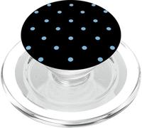 Black and Light BLU Polka Dots Classic Polkadots Simple PopSockets PopGrip para MagSafe