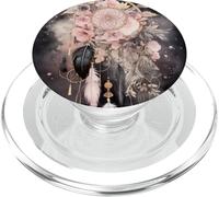 Black and Pink Dream Catcher For Girls Cute Wildflower Art PopSockets PopGrip para MagSafe