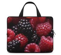 Black and Red Fruits - Funda ultrafina impermeable para portátil de 15 pulgadas, bolsa protectora portátil para computadora con correa de mano, Estilo, 10pulgadas