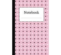 Black and Rose Hearts Notebook for | Notebook for Valentines | Notebook with hearts | Note Notebook 60 sheets | Notebook 120 lined pages