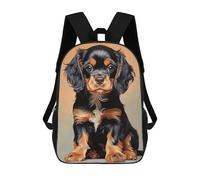 Black And Tan Cavalier King Charles Spaniel Puppy Mochila Escolar/de Negocios, Resistente, Para Portátil, Para Adolescentes, Chicos, Mujeres Y Hombres 17inch