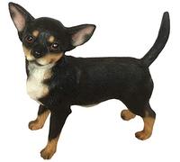 BLACK AND TAN STANDING CHIHUAHUA DOG ORNAMENT GIFT BOXED BY LEONARDO