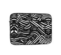 Black and White Lines - Funda unisex a prueba de golpes para laptop, hecha de tela Oxford de alta densidad, práctica apertura con cremallera