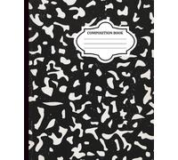 Black and White Marble Composition Notebook: Classic Aesthetic Vintage Pattern Journal, Wide Ruled Lined Paper for School, Students, Teachers & Office (7.5 x 9.25 Inches)
