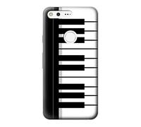 Black and White Piano Keyboard Funda Carcasa Case para Google Pixel