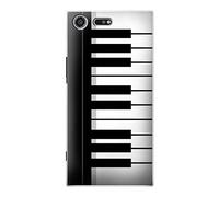 Black and White Piano Keyboard Funda Carcasa Case para Sony Xperia XZ Premium