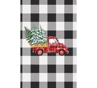 Black and White Plaid Christmas Journal Notebook with Vintage Red Truck and Christmas Trees - Holiday Notebook for Notes, Lists, Writing, and Doodling ... Stuffer for Women, Men, Teens, and Kids