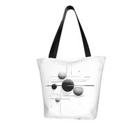 Black and White Planet - Bolso de hombro para mujer, bolso cruzado, bolso de hombro para fin de semana, viajes, compras, color negro, talla única