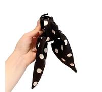 Black And White Polka Dot Bow Clip Satin Classic Hairpin Fashionable And Elegant Girls Hair Accessories(4pc Color1)