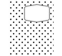 Black and White Polka Dot Notebook: Cute Aesthetic Dots Journal, College Ruled Lined Paper for Women, Girls, School, Work & Journaling (7.5 x 9.25 Inches)