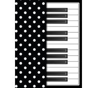 Black and White Polka Dot Piano Keys Composition Notebook Wide Ruled: Lined Journal with Index & 102 Numbered Pages | 7.5 x 9.75 in