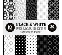 Black and White Polka Dots Scrapbook Paper: 20 Double Sided Black & White Dots PatternSheets For Your Crafts and DIY Projects