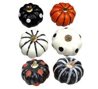 Black And White Pumpkins - Foam Pumpkins, Simulation Harvest Decors