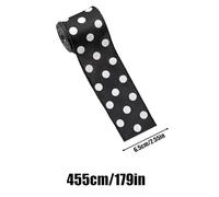 Black And White Ribbon - Holiday Home Decoration, 1 Roll Gingham Fabric Strip For Festive Accents, Checkerboard Textile Band With Wired Edge, Sewing Supply, Braid For Mantelpieces And Banister