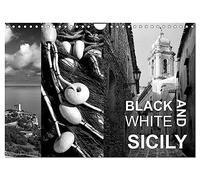 Black and White Sicily (Wall Calendar 2027 DIN A4 landscape), CALVENDO 12 Month Wall Calendar: Tranquil Sicily in black and white pictures