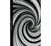 Black and White Swirl Journal Notebook Hardcover: 120 Lined pages with black and white endpages, 6 x 9, home, school, office, diary, gift