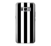 Black and White Vertical Stripes Funda Carcasa Case para Samsung Galaxy S8 Plus