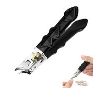 Black Anti-Slip Grip Gear Lock Nail Clipper Set with Ultra-Sharp Tips for Precise Access to Nail Grooves, Ingrown Toenail Clippers for Thick Hard Nails (Only Slanted nail clipper)