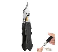 Black Anti-Slip Grip Gear Lock Nail Clipper Set with Ultra-Sharp Tips for Precise Access to Nail Grooves, Ingrown Toenail Clippers for Thick Hard Nails (Only Ultra-sharp pointed nail clipper)