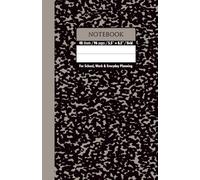 Black & Autumn Gray Marble School Notebook - Grid, 96 Pages, 5.5" x 8.5", Soft Matte Cover: For schoolwork, math, science, creative projects, and daily planning