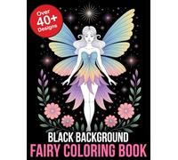 Black Background Fairy Coloring Book