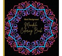 Black Background Mini Mandala Coloring Book: Small Travel Size Coloring Book for Creative Enjoyment and Relaxation 6x6 with over 60 images