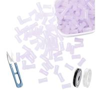 Black Bamboo Beads, Transparent 12mm Bamboo Joint Plastic Craft Beads, Natural Black Agate Stone Bamboos Shape Gem Bead for DIY Necklaces Bracelet Earring (light purple,50)