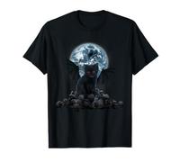 Black Bat Cat Vampurr Vamp In Moon Funny Cats Lover Camiseta gráfica económica
