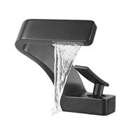 Black Bathroom Deck Mounted Basin Faucet Single Hole Sink Tap Hot And Cold Water Mitigeur Mixer Tap(115black)