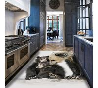 Black Bear 180x240cm Family estampado Alfombra for salon Animal cocina Throw Alfombrilla antideslizante lavable Winter Snow Landscape Tapete resistente a las manchas Fluffy dormitorio Thin Playroom