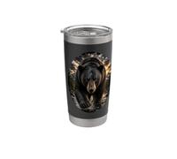 Black Bear Mountain Wilderness Wildlife, amante de los osos Vaso térmico de acero inoxidable de doble pared