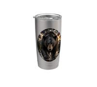 Black Bear Mountain Wilderness Wildlife, amante de los osos Vaso térmico de acero inoxidable de doble pared