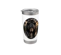 Black Bear Mountain Wilderness Wildlife, amante de los osos Vaso térmico de acero inoxidable de doble pared