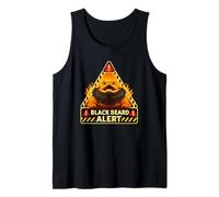Black Beard Alert Angry Bearded Dragon Señal de Advertencia Camiseta sin Mangas