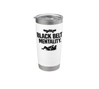 Black Belt Mentality Lucha contra el suelo No-Gi Dojo Vaso térmico de acero inoxidable de doble pared
