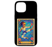Black Belt Tarot Card Chica Afroamericana Taekowndo Karate Carcasa para iPhone 15