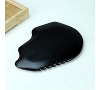 Black Bian Stone Gouache Piedra Natural Guasha Board Facial Eye Body Raspado Masaje Acupuntura Terapia SPA Cuidado de la Salud 1 Unids