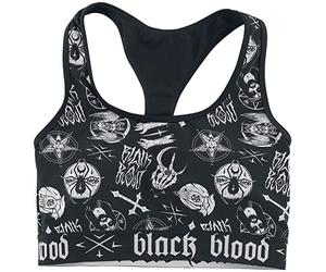 Black Blood by Gothicana Mujer Top de Bikini Negro XL