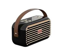 (Black) Bluetooth Speakers Retro Wireless Small Stereo Ornament Speaker Funky Gifts
