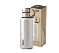 BLACK + BLUM Botella aislada | Negro | 500 ml | Botella de acero inoxidable con aislamiento al vacío | Caliente hasta 12h y 24h frío | 100% a prueba de fugas | Diseño retro moderno | Sin BPA | Termo