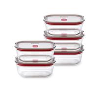 BLACK+BLUM - Juego de 5 recipientes herméticos (cristal, 600 ml, vidrio de borosilicato, apilable)