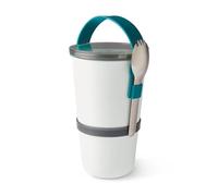 BLACK + BLUM Stackable Free Leak-Proof Fiambrera apilable sin BPA, a Prueba de Fugas, Apta para microondas, con Tenedor de Acero Inoxidable, océano, 900 ml/887.2 ml, 900