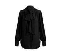 Black Blusa de georgette con lazo XXS