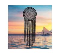 Black Boho Dream Catchers Crochet Lace Teen Dreamcatcher for Boys Girls Christmas Bedroom Home Wall Decorations