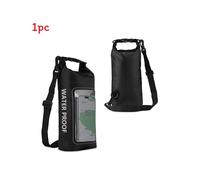 (Black)Bolsa de Agua Pvc Impermeable 2L Exterior Deporte Seco Pack para Natación y Recreación