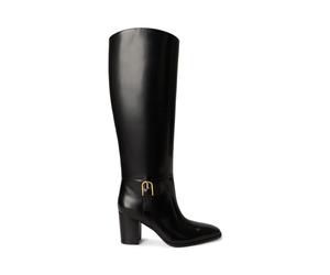 Black Bota alta Raelynn de piel brillante EU 37.5