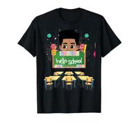 Black Boy Magic Back To School Hello Melanin - Niños pequeños Camiseta gráfica económica, Hombre, Negro, M