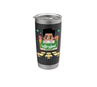 Black Boy Magic Back To School Hello Melanin - Niños pequeños Vaso térmico de acero inoxidable de doble pared