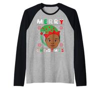 Black Boys Melanin Christmas Ugly Xmas Sweater Boy Pijama Camiseta Manga Raglan