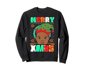 Black Boys Melanin Christmas Ugly Xmas Sweater Boy Pijama Sudadera